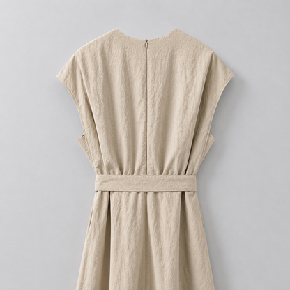 RENE Textured A-Line Midi Dress - Women One Size