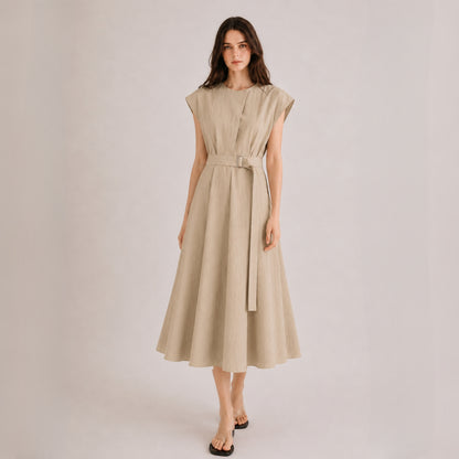 RENE Textured A-Line Midi Dress - Women One Size