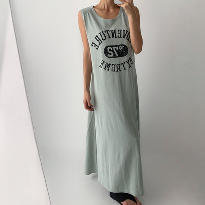 Vintage Adventure 1972 Graphic A-Line Cotton Tank Dress – Women One Size