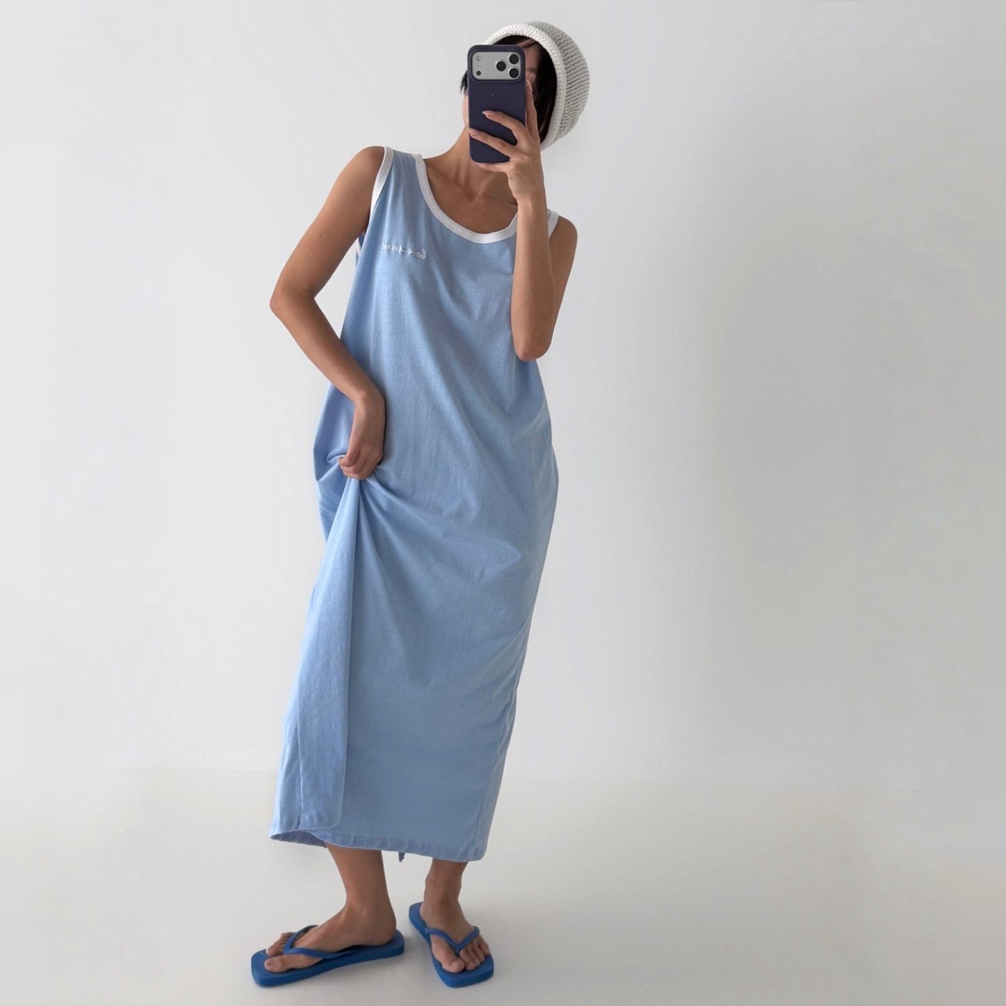 Vintage Ringer Tank Dress – Women One Size