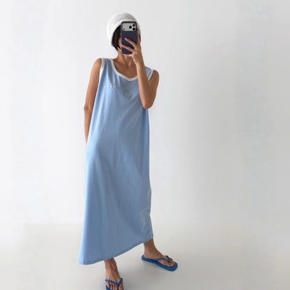 Vintage Ringer Tank Dress – Women One Size