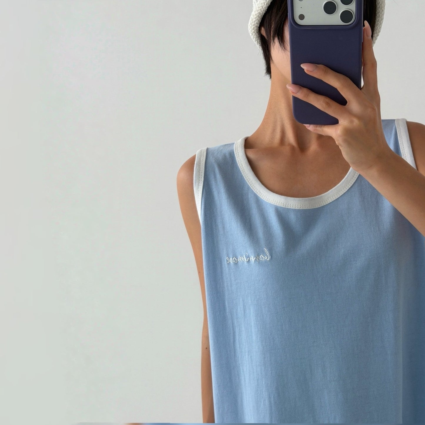 Vintage Ringer Tank Dress – Women One Size