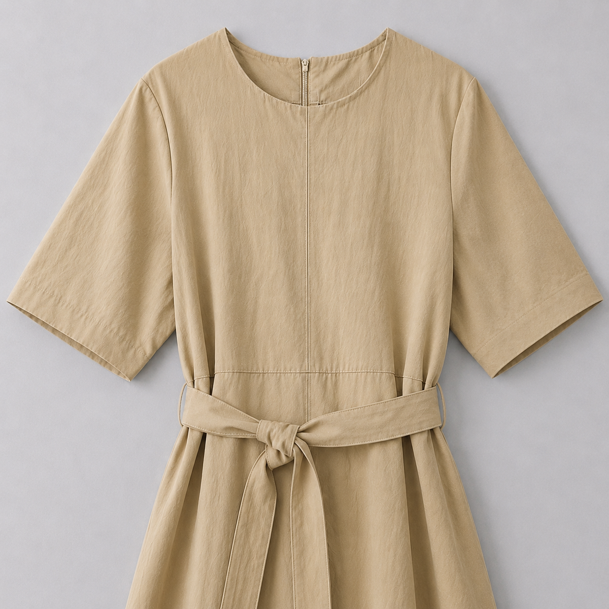 ELORA Structured Belted Midi Dress - Women One Size