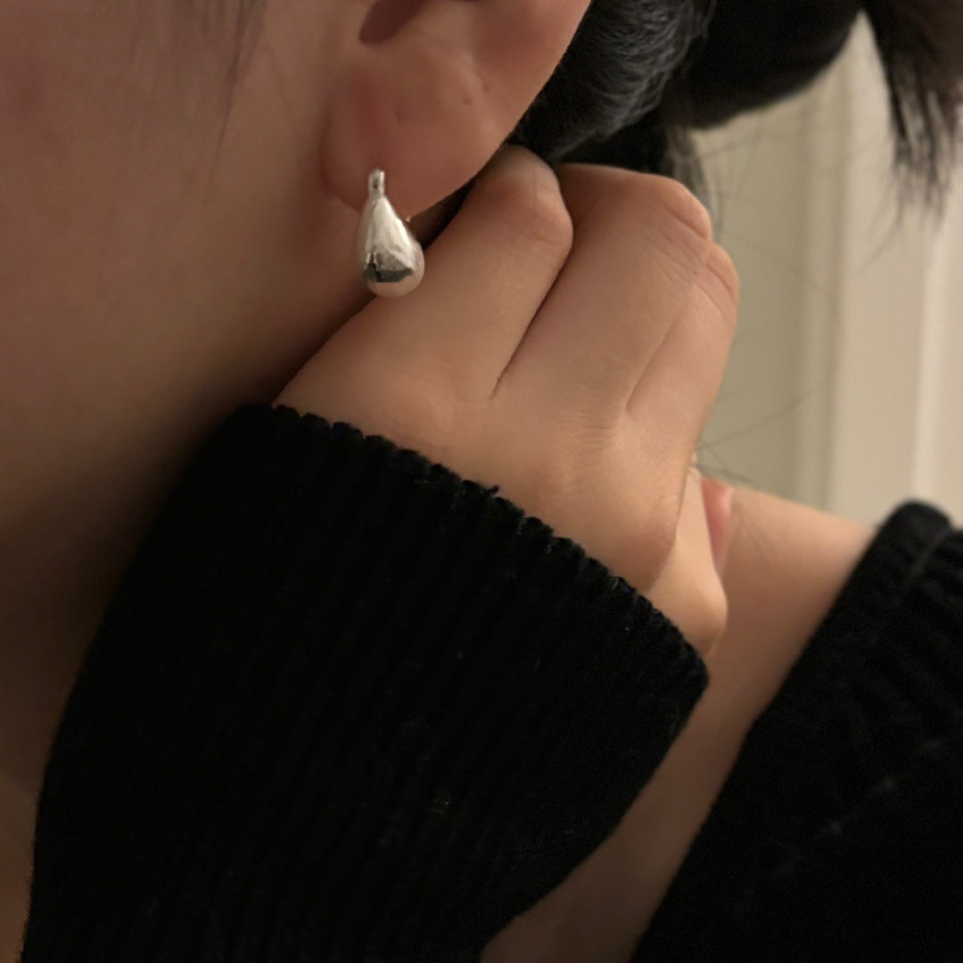 Luna Texture Silver Earrings