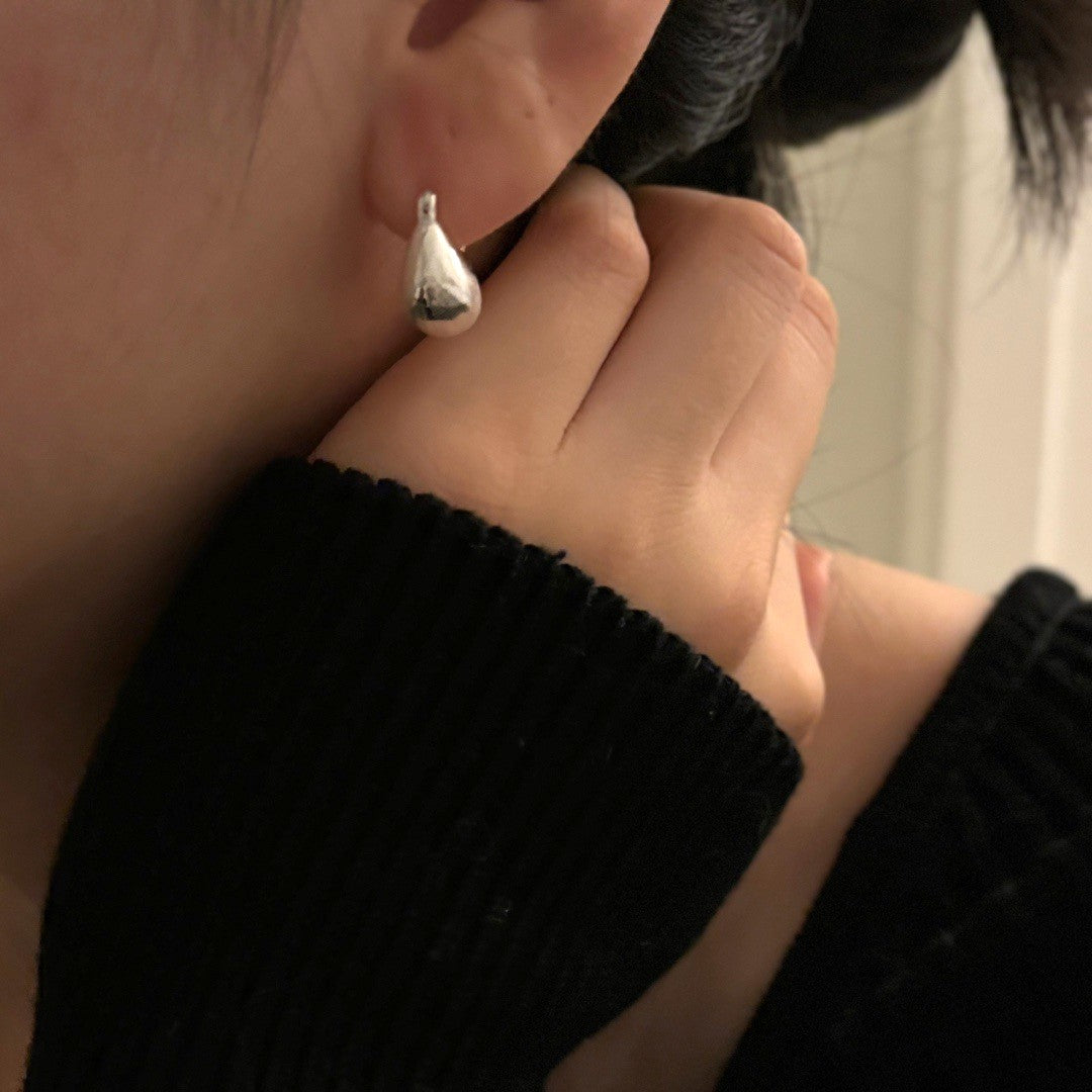 Luna Texture Silver Earrings