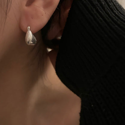 Luna Texture Silver Earrings