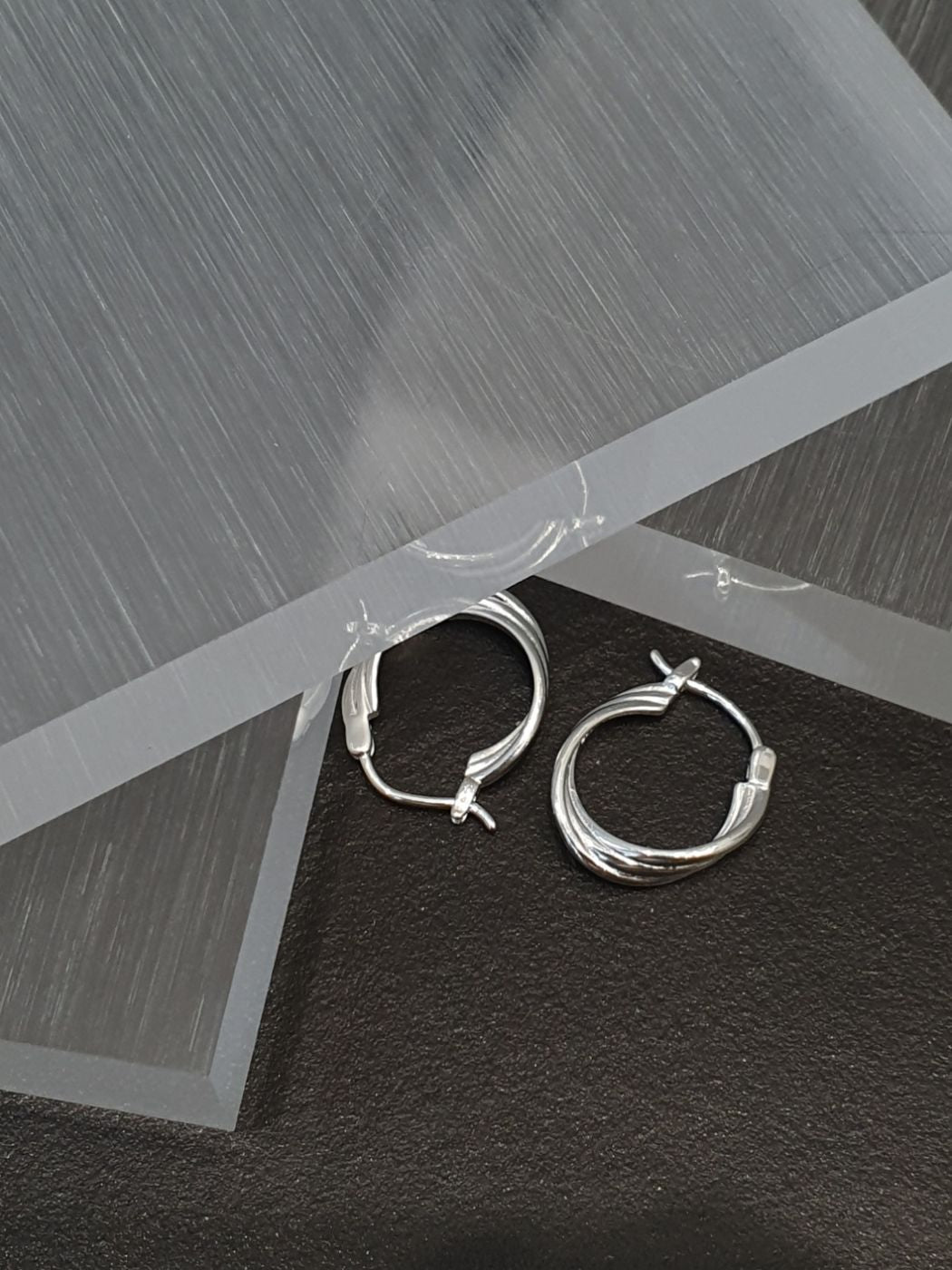 Twisted Silhouette Hoop Earrings in Sterling Silver