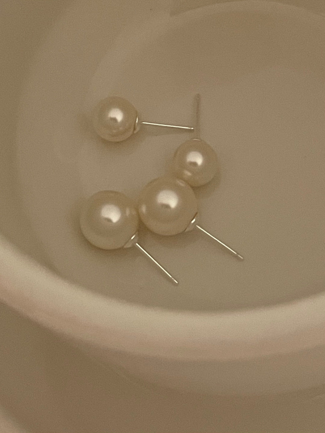 Lumi Pearl Stud Earrings  4mm, 6mm, 8mm
