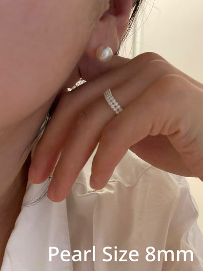 Lumi Pearl Stud Earrings  4mm, 6mm, 8mm