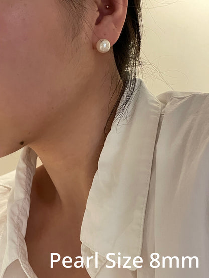 Lumi Pearl Stud Earrings  4mm, 6mm, 8mm