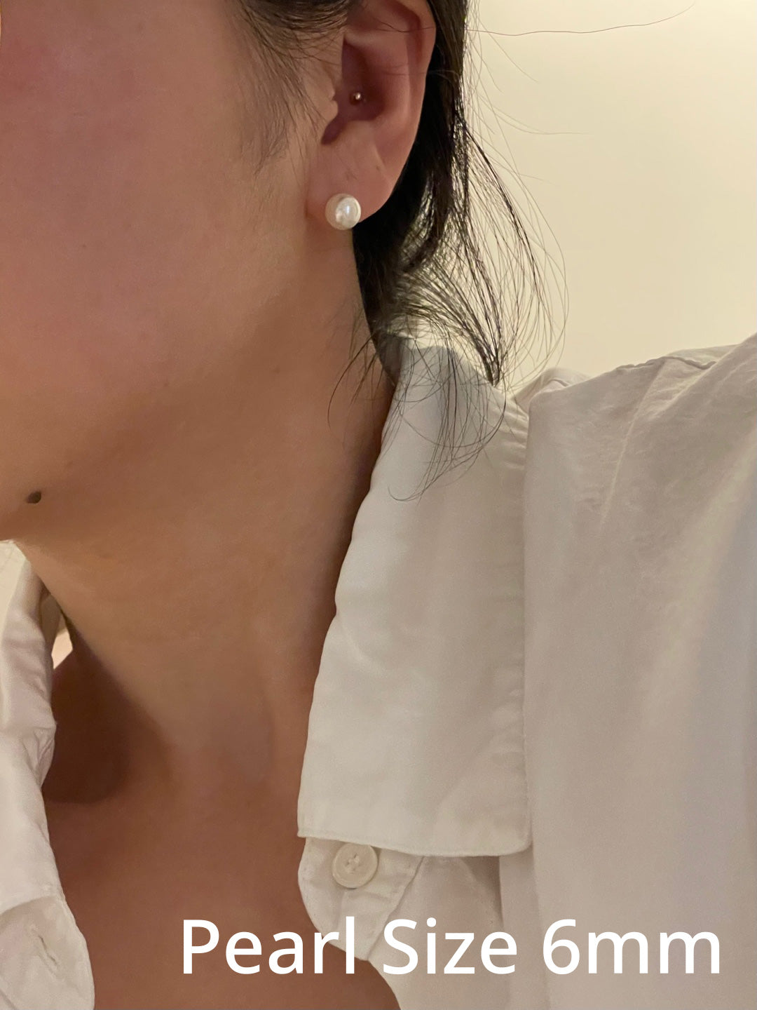 Lumi Pearl Stud Earrings  4mm, 6mm, 8mm