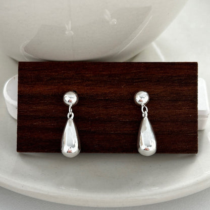 Pure Drop Silver Earrings