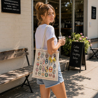 Modern Buckle Print Scarf Eco Bag