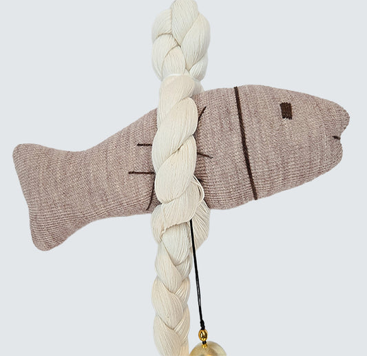 Guardian Fish Charm – Brown (BIG) | Korean Good Fortune Decor