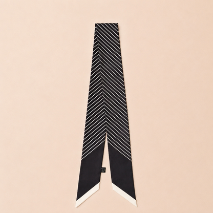 Classic Stripe Twilly Scarf – Slim Ribbon Hair & Bag Scarf