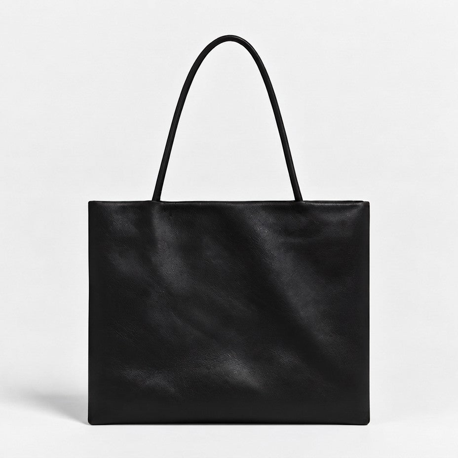 LUNE Double Compartment Lambskin Shoulder Tote - Medium