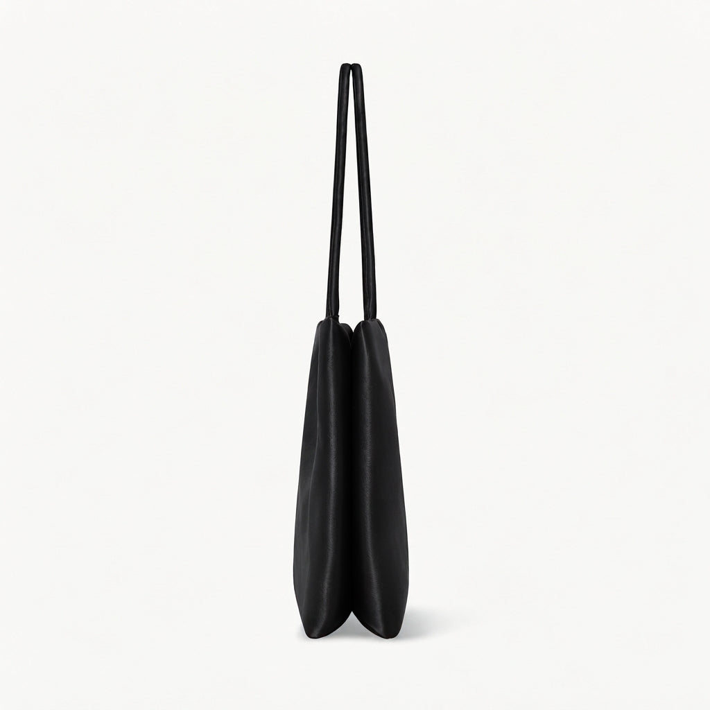 LUNE Double Compartment Lambskin Tote - Small