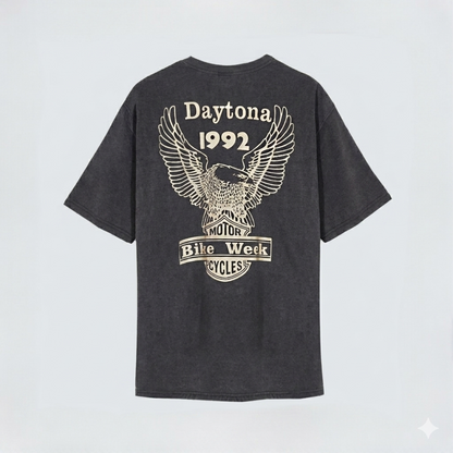 Daytona 1992 Eagle Graphic Tee ( Pigment Dyed ) – Women One Size