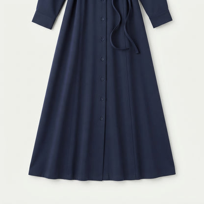 THEA Belted Long Shirt Dress - Women One Size