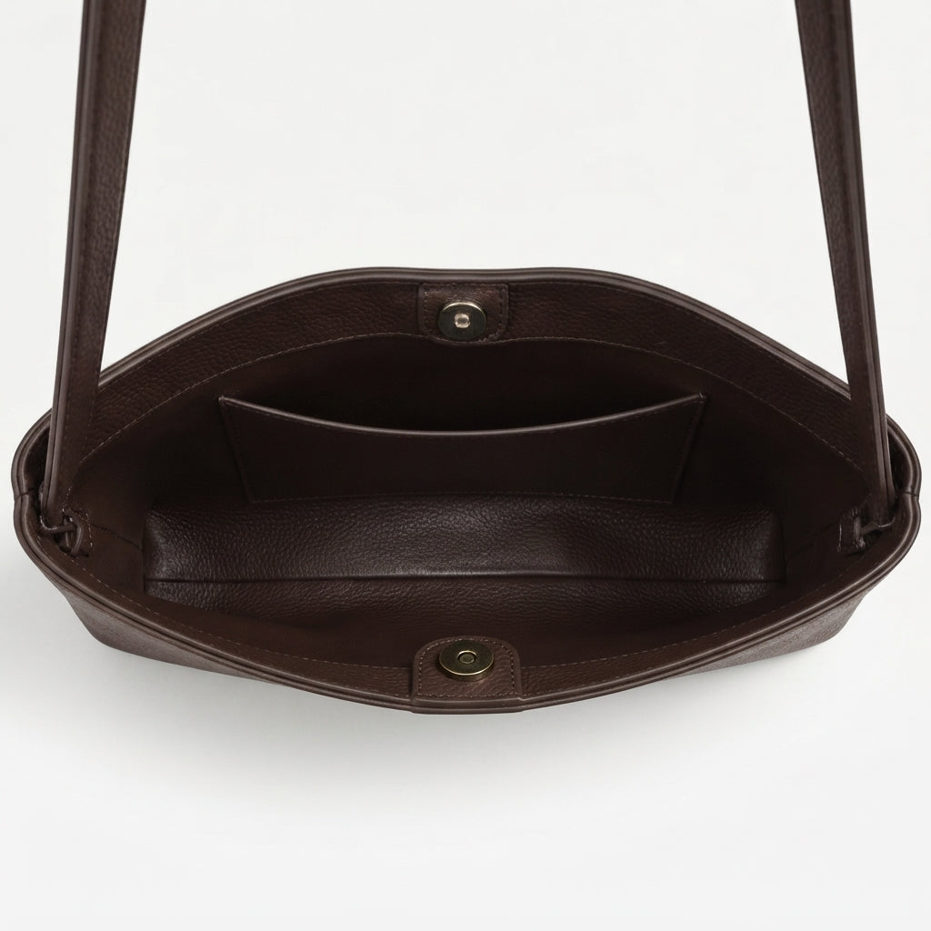 MIREN Refined Cowhide Leather Shoulder Bag