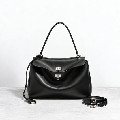 AVEN Drape Lock Leather Handbag - Small