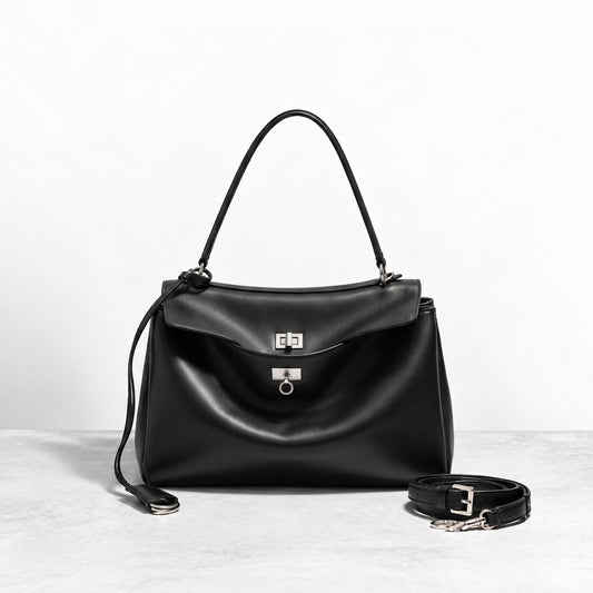 AVEN Drape Lock Leather Handbag - Small
