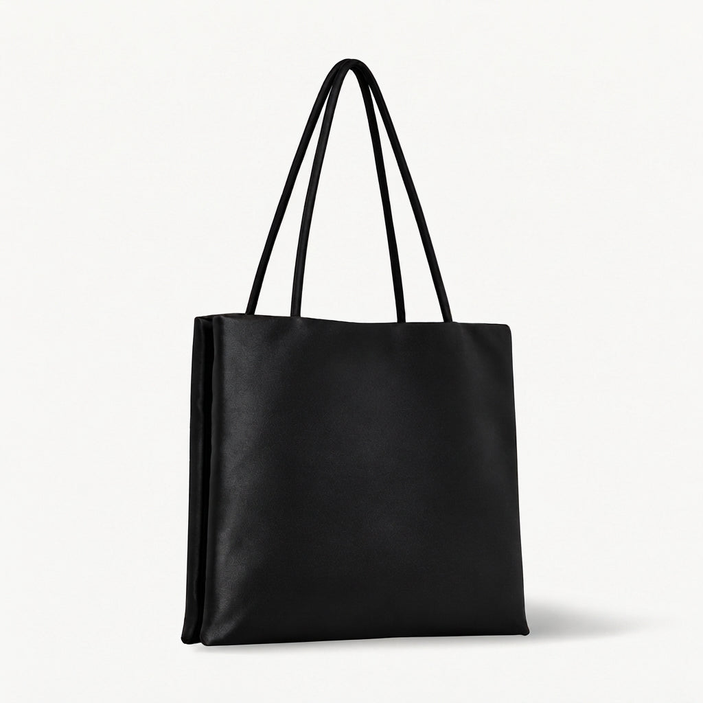 LUNE Double Compartment Lambskin Tote - Small