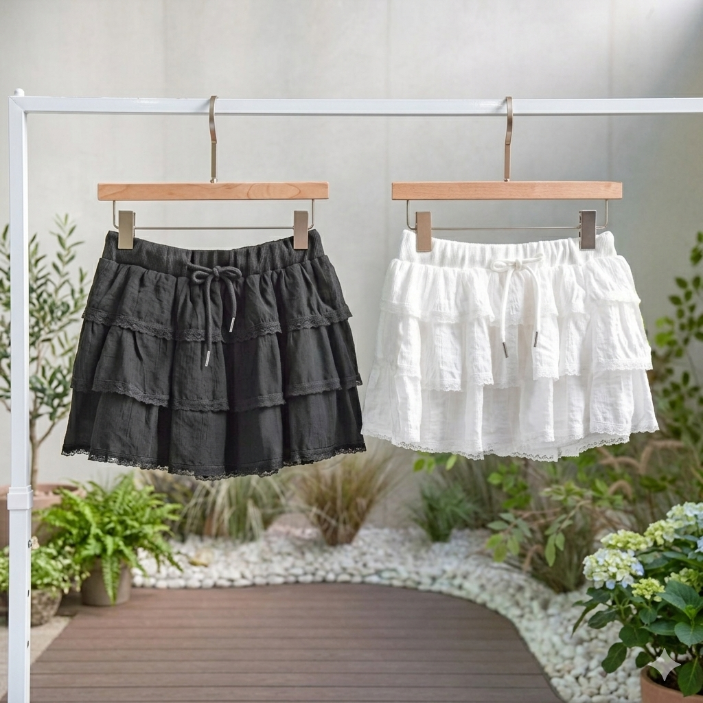 Three Tier Banded Skirt  – Women One Size
