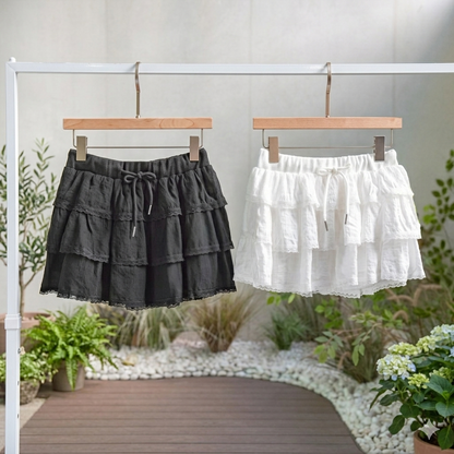 Three Tier Banded Skirt  – Women One Size