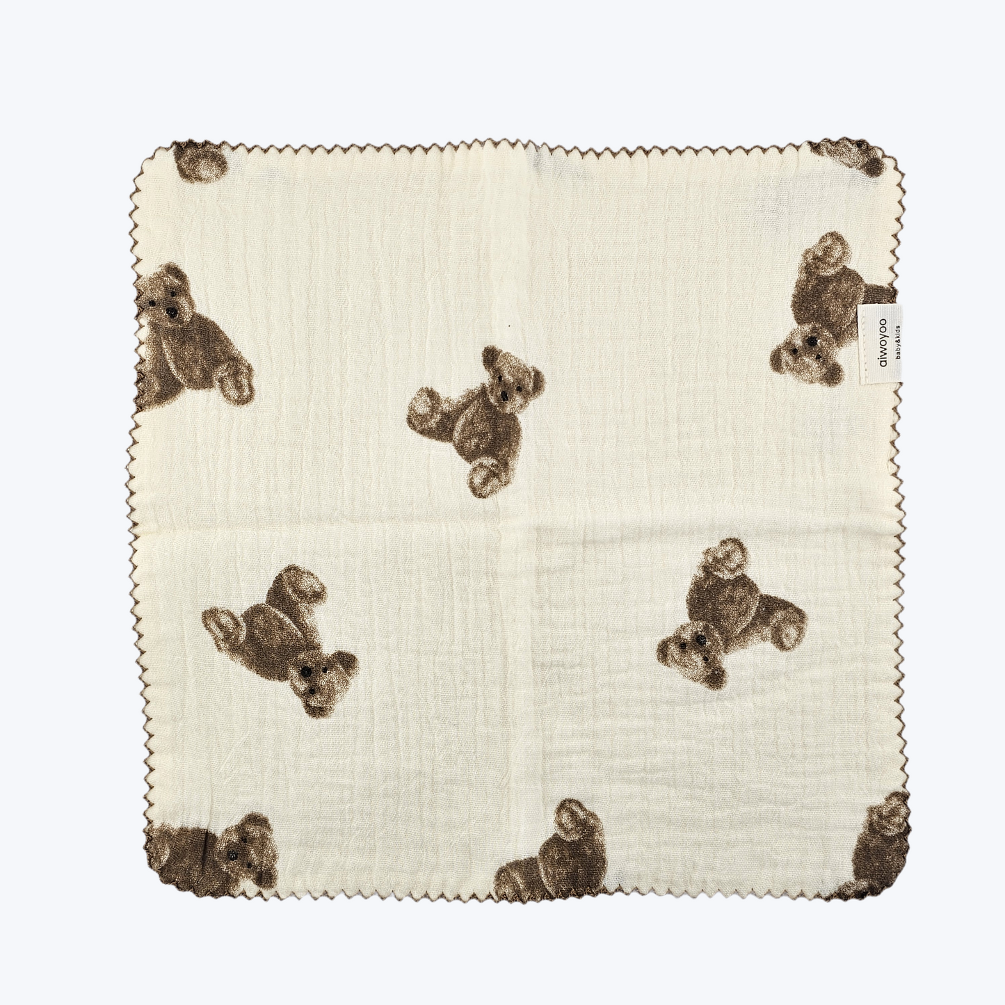 Vintage Teddy Cotton Gauze Handkerchief