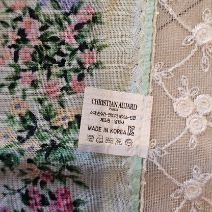 Vintage Floral Bicycle Etiquette Handkerchief Apron