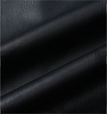 Minimal Style Faux Leather Jacket / Unisex (Oversized Fit for Women)