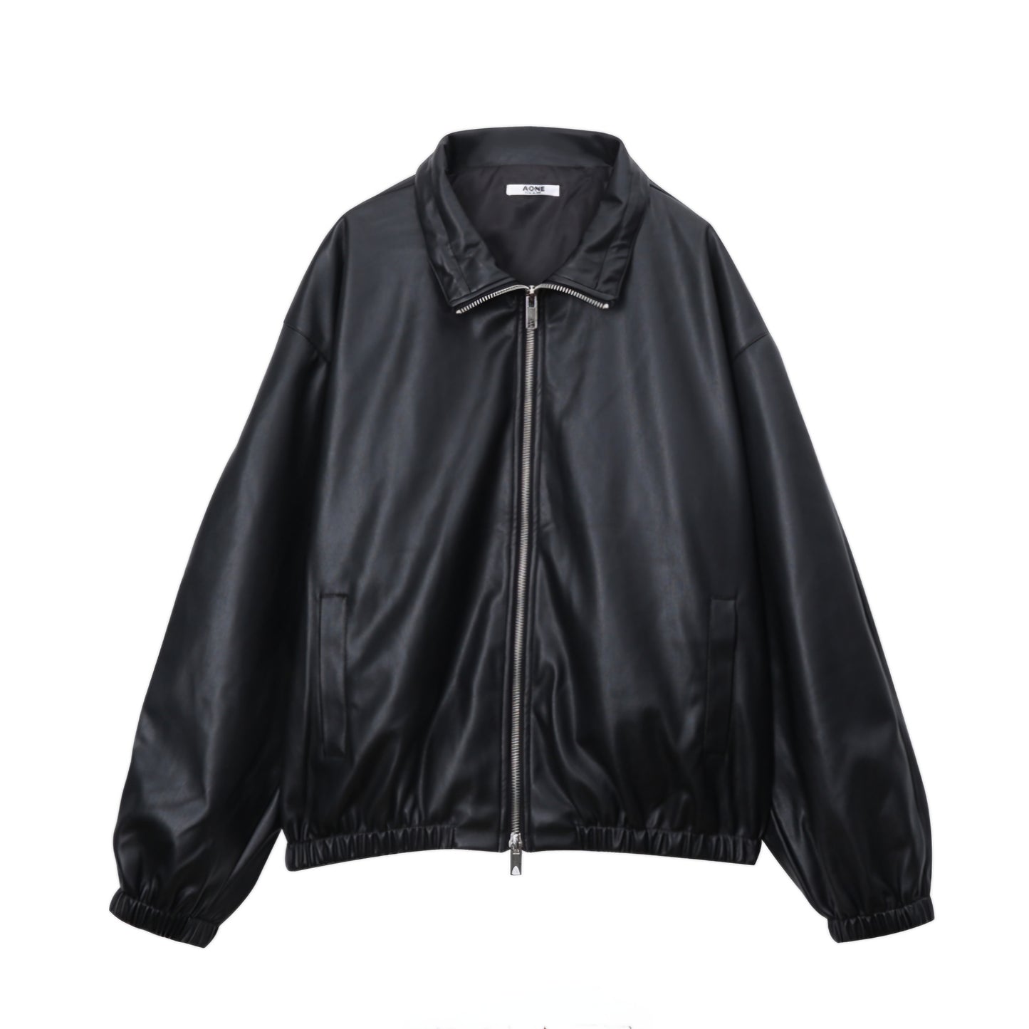 Minimal Style Faux Leather Jacket / Unisex (Oversized Fit for Women)