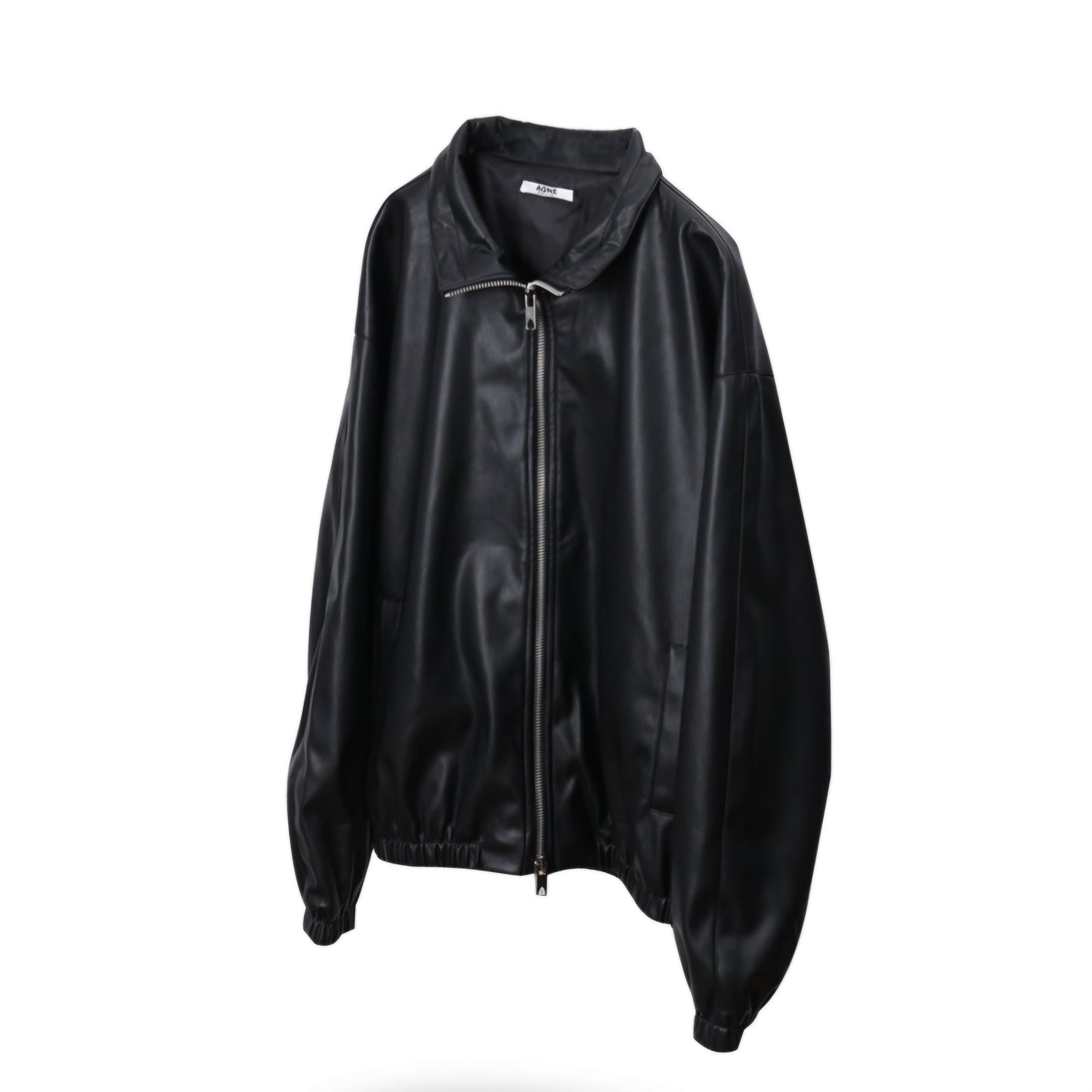 Minimal Style Faux Leather Jacket / Unisex (Oversized Fit for Women)