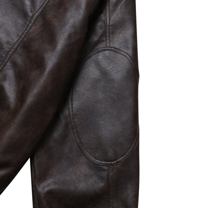 Urban Ease Faux Leather Jacket / Unisex - Brown
