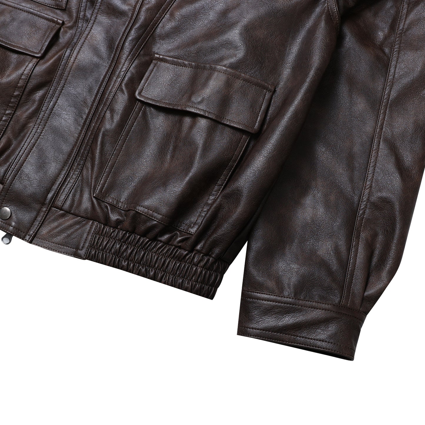 Urban Ease Faux Leather Jacket / Unisex - Brown