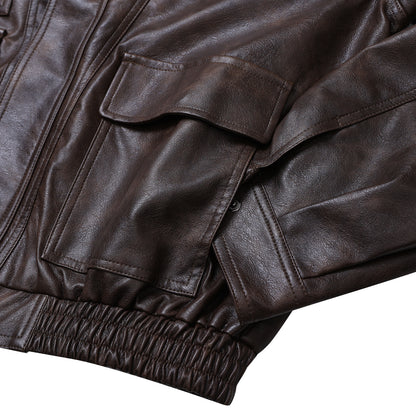Urban Ease Faux Leather Jacket / Unisex - Brown