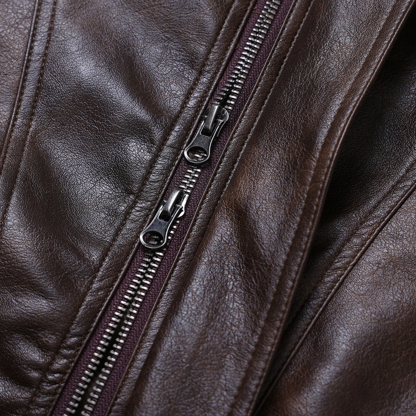 Urban Ease Faux Leather Jacket / Unisex - Brown