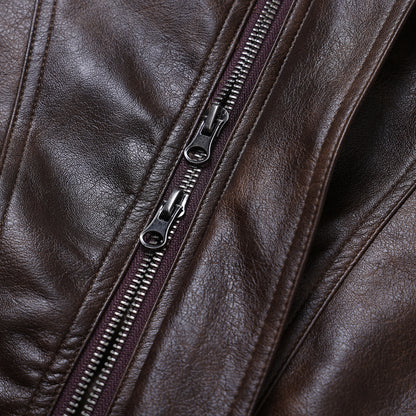 Urban Ease Faux Leather Jacket / Unisex - Brown