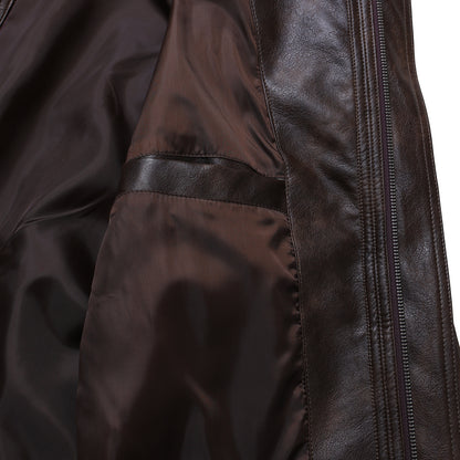 Urban Ease Faux Leather Jacket / Unisex - Brown