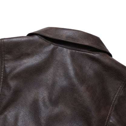 Urban Ease Faux Leather Jacket / Unisex - Brown