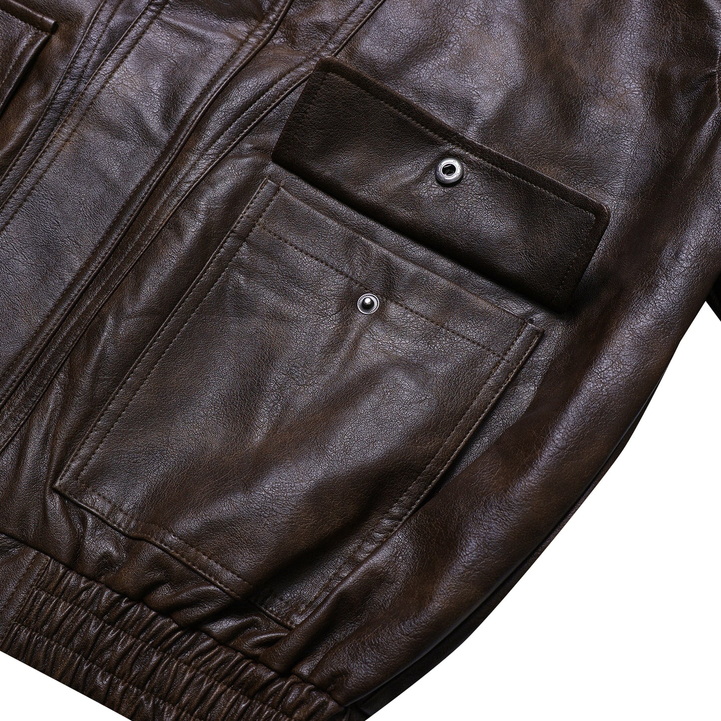 Urban Ease Faux Leather Jacket / Unisex - Brown
