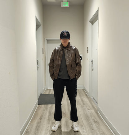 Urban Ease Faux Leather Jacket / Unisex - Brown