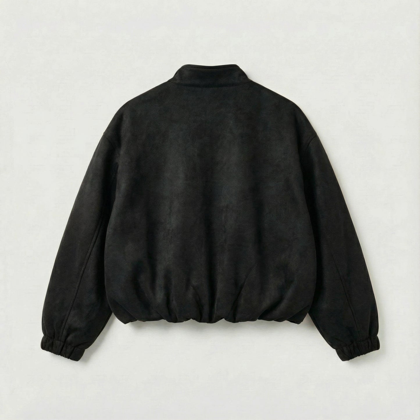 Madrid Suede Cropped Blouson Jacket - Black