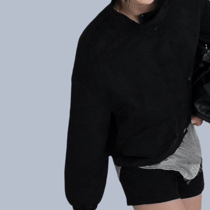 Madrid Suede Cropped Blouson Jacket - Black