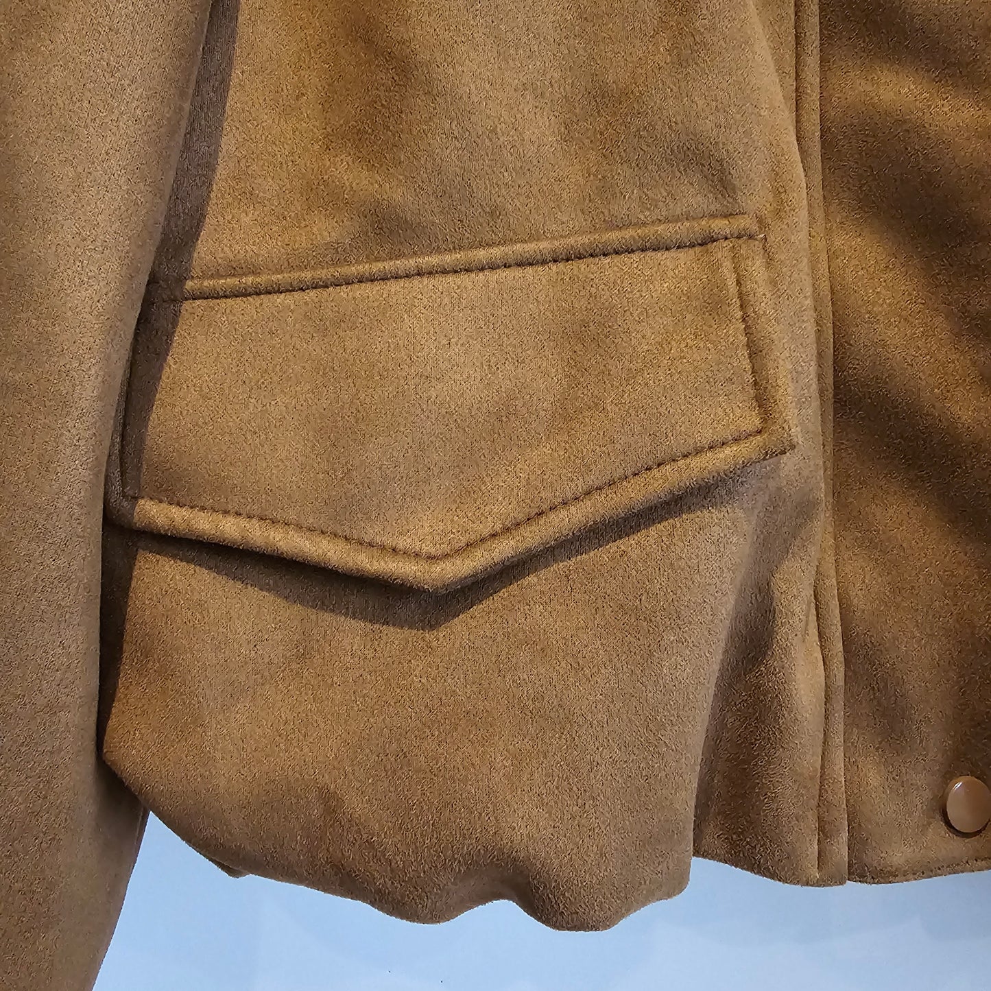Madrid Suede Cropped Blouson Jacket - Brown