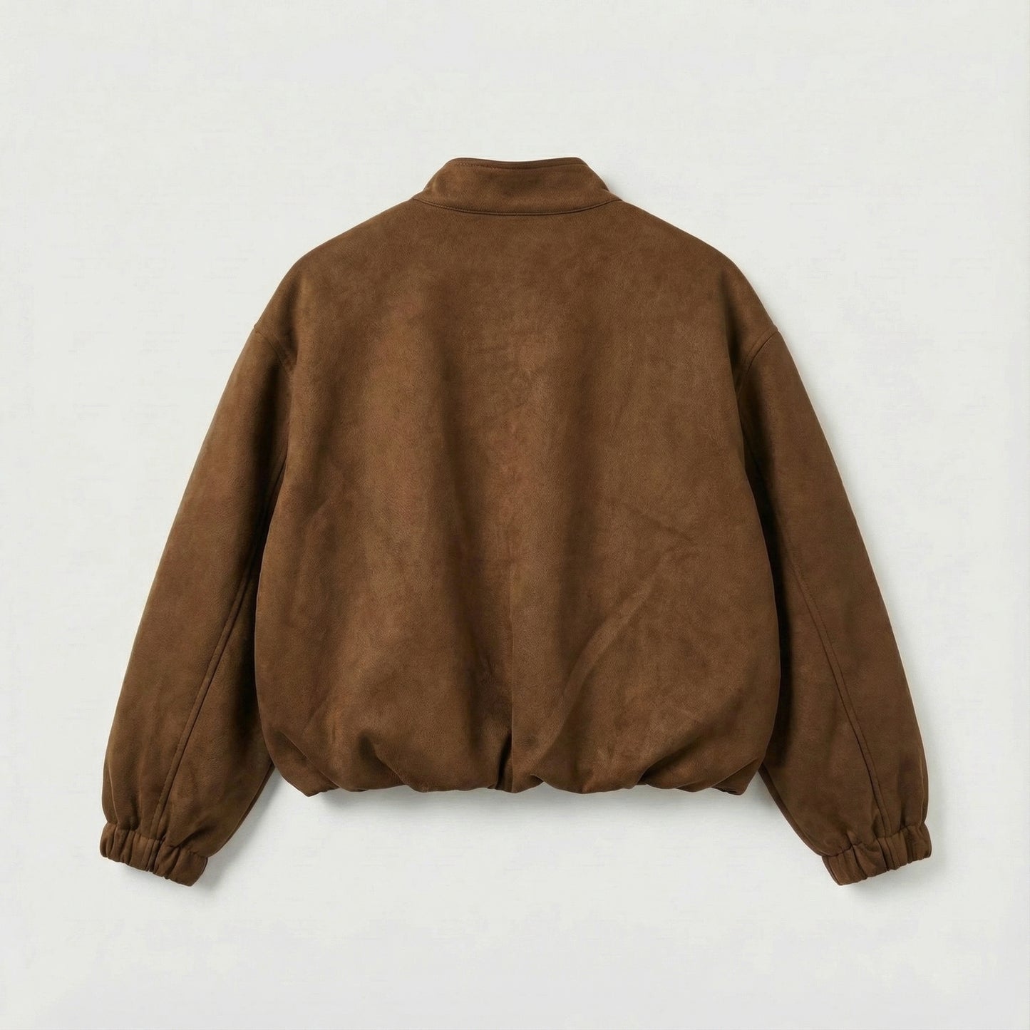 Madrid Suede Cropped Blouson Jacket - Brown