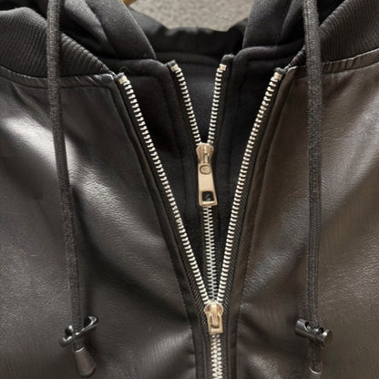 Attached-Layer Hooded Padded Jacket (Unisex)