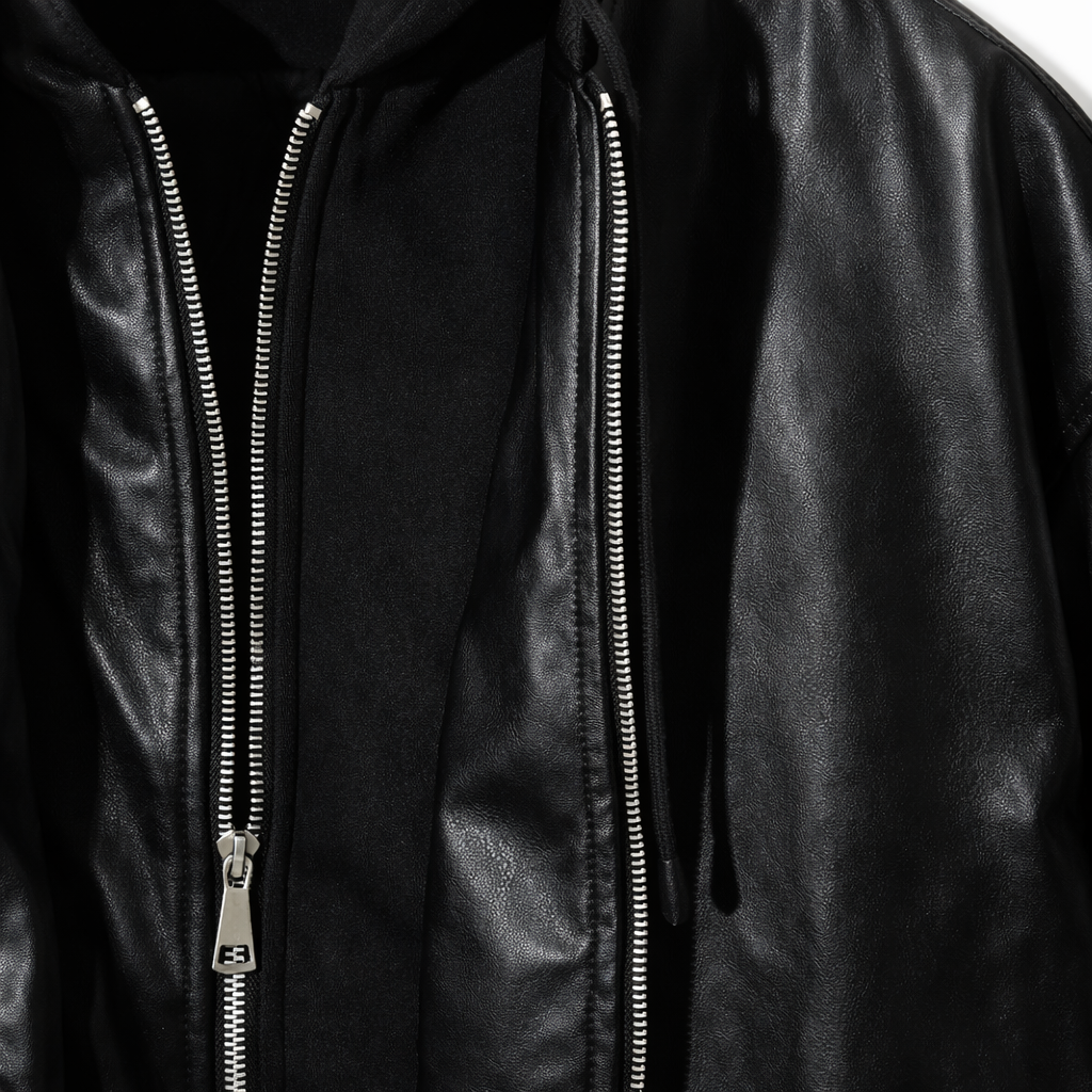 Attached-Layer Hooded Padded Jacket (Unisex)