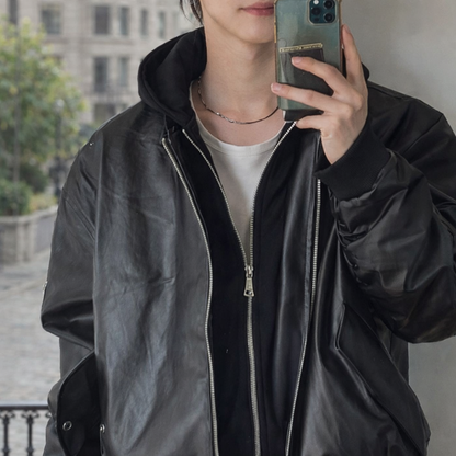 Attached-Layer Hooded Padded Jacket (Unisex)